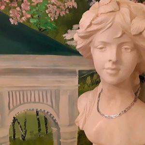 VINTAGE 925 SOLID STERLING NECKLACE & BRACELET SET